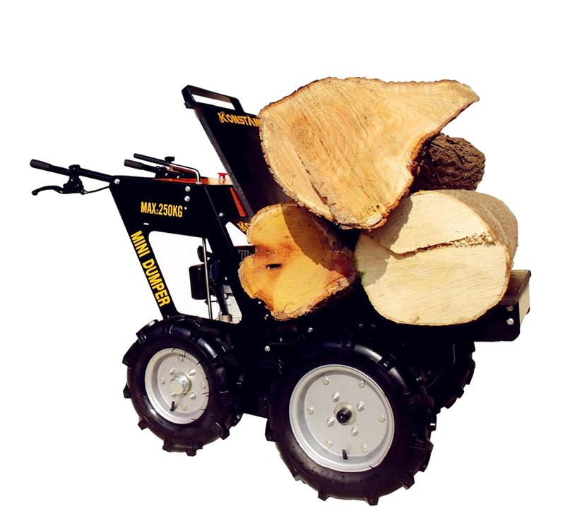 Mini Dumper Flat Bed carrying logs