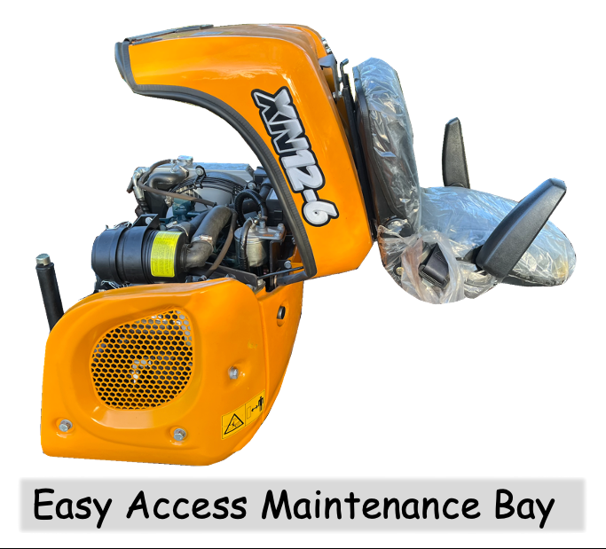 Mini Digger Rhinoceros XN12-6  Maintenance access 